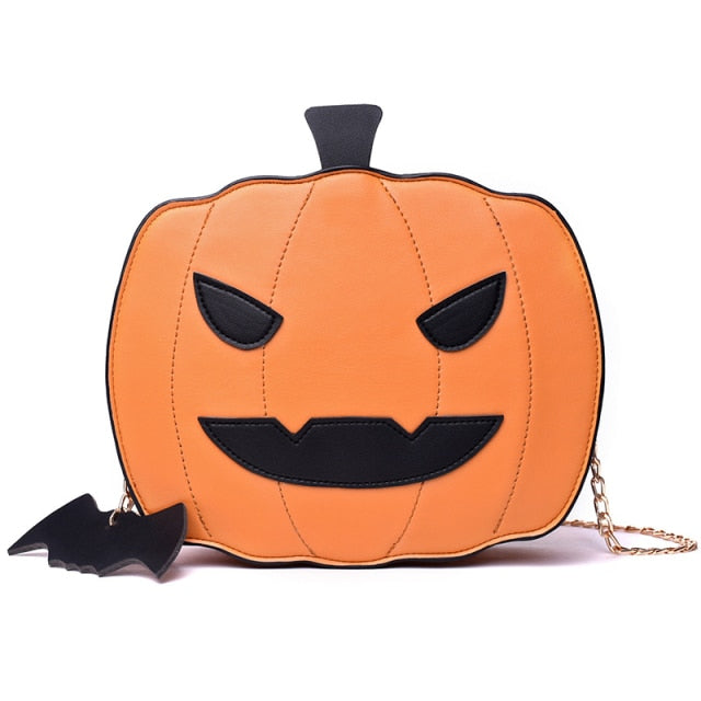 2021 Women Pumpkin Handbag Halloween Candy Bag Little Devil Shoulder Messenger Bag Fashion Girls Crossbody Bags Bolsa Feminina